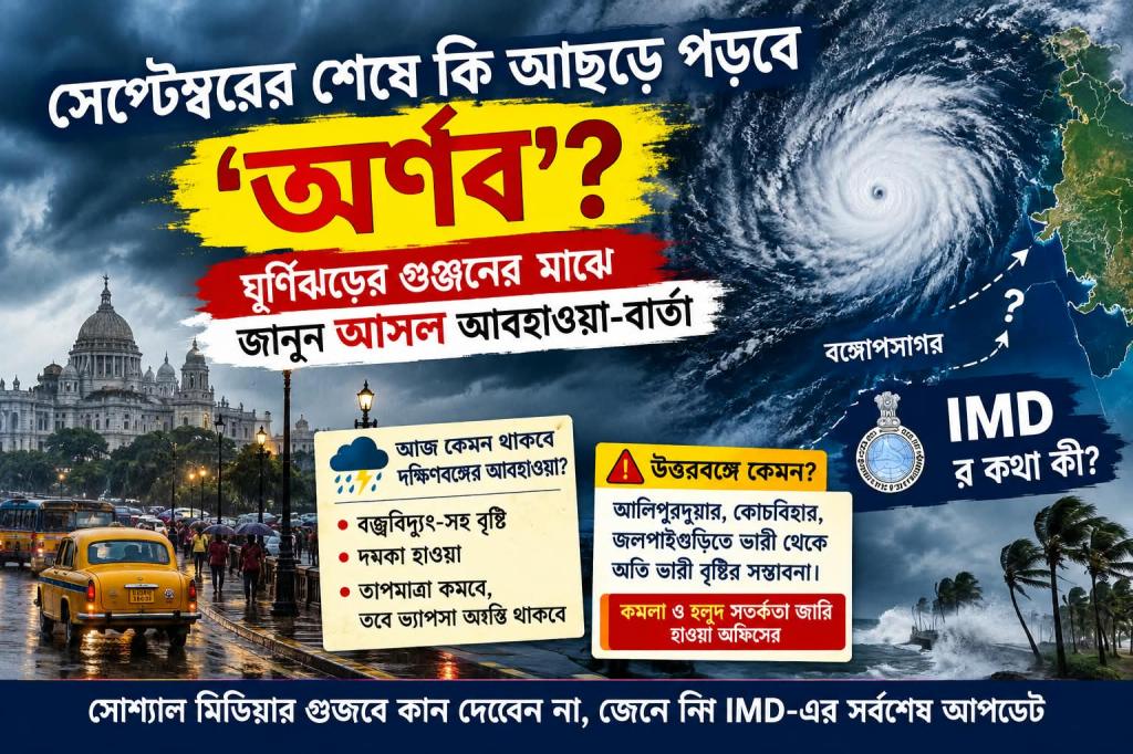 সেপ্টেম্বরের শেষে কি আছড়ে পড়বে শক্তিশালী সাইক্লোন ‘অর্ণব’? সোশ্যাল মিডিয়ার দাবির মাঝে আসল সত্য&nbsp;জানুন
